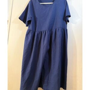 Cotton & Linen navy dress